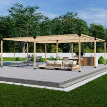DIY Freestanding Pergola Bracket Kit with Slatted Roof - 6x6 Posts + 2x6 Rafters - Build Up to 24' x 24' - Steel Hardware Only