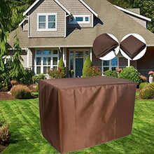 QIAOH Waterproof Garden Furniture Cover 50x25.2x28.4in, Windproof, Heavy Duty 420d Oxford Fabric, Rectangular Large Patio Set Covers, Outdoor Dust Protection Cover, Patio Furniture Covers Waterproof