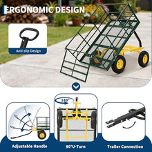 Garden Dump Cart Heavy Duty Wagon with Removable Sides