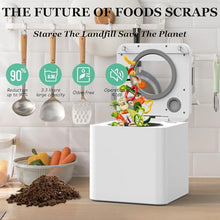 3.3L Smart Compost Bin Outdoor/Indoor, Odorless Intelligent LED Display, Turn Food Waste to Fertilizer for Garden, Food Waste Compost Machine,110V
