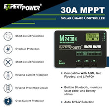 ExpertPower 2.5KWH 12V Solar Power Kit | LiFePO4 12V 200Ah, 400W Mono Solar Panels, 30A MPPT Solar Charge Controller | RV, Trailer, Camper, Marine, Off Grid