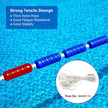 Red Blue White Yellow Pool Float Line, Lightweight Pool Shallow Deep End Cordon Line Divider Rope, Safety Floating Rope with 2 Hooks (Color : Dia 6cm/2.3in, Size : 8m/26.2ft)