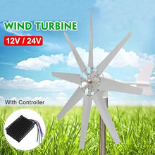 HYZHANHONG New Energy Wind Generator 2000W MPPT Controller 12V 24V 48V 8 Blades Low Noise Windmill Wind Turbine Generator Suitable for Outdoor And Road Power Generation,12v