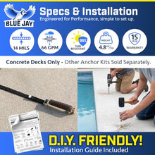 Blue Jay Safety Cover 14x28 ft Center Step Rect Inground Pool Size – Green