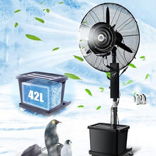 JDXQBLD Outdoor Misting Fan 22In, 26In, 30In - Industrial Spray Fan with 11 Gal Tank for Patio, Restaurant, Gym & Greenhouse - Large Pedestal Cooling Solution for Commercial & Residen