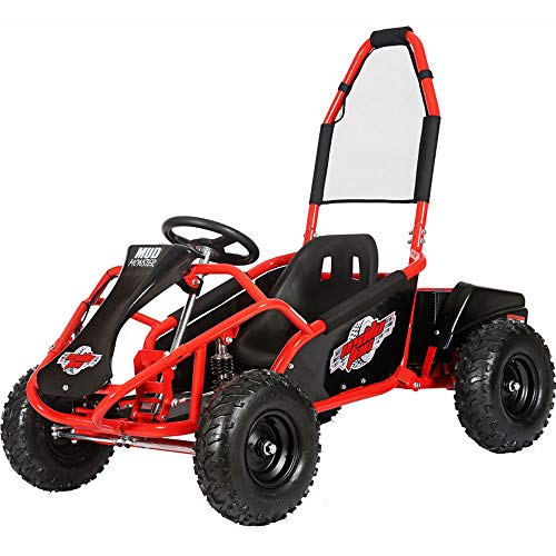 MotoTec Mud Monster Kids Electric Go Kart 48v 1000w Full Suspension Red
