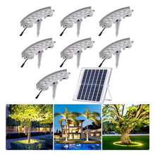 TETEOLALA Solar Lights Outdoor,Small Landscape Spotlights, LED Low Voltage Landscape Tree Ring Lights, for Park Lawn(White Light,Pack of 7)