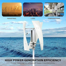 12V 24V 48V Low Noise Vertical Wind Turbine,3-Nylon Fiber Blades,Wind Turbine Generator with Controller,Portable Vertical Helix Wind Power Turbine Generator,Energy Supplementation 3000W-12V