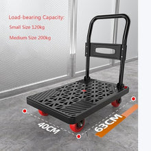 Platform Truck Folding Trolley Lightweight Trolley Flatbed Trolley Household Transport Trolley Trailer Express Trolley Heavy Duty Trolley(Medium)