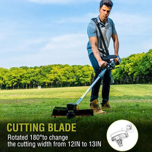 PowerSmart Cordless String Trimmer & Brush Cutter 2-in-1, 13" Battery Powered Weed Eater, with 40V 4.0Ah Battery and Charger Included