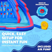 SUNNY & FUN Ultra Climber Inflatable Water Slide Park with Two Slides