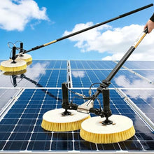 Electric Pool Cleaning Brush w/Adjustable Brush Head,Extendable Window Cleaning Pole Cleaner Kit,Photovoltaic & Solar Panel Cleaning Tool