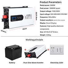 1set 4500W-10000W Pure Sine Wave Inverter - 12V-96V DC to 110V-240V AC for RVs, Solar, Camping,Vehicles with LCD Display(10000W 96Vto220V)