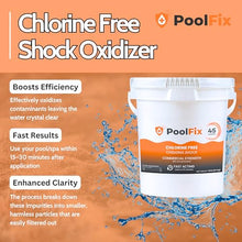 Non Chlorine Shock for Pool & Hot Tub Oxidizing Shock for Pool and Spa, Fast-Acting Water Clarifier for Crystal Clear Results Sanitized Water Ideal for Weekly Maintenance/After Heavy Use – 45lb Bucket