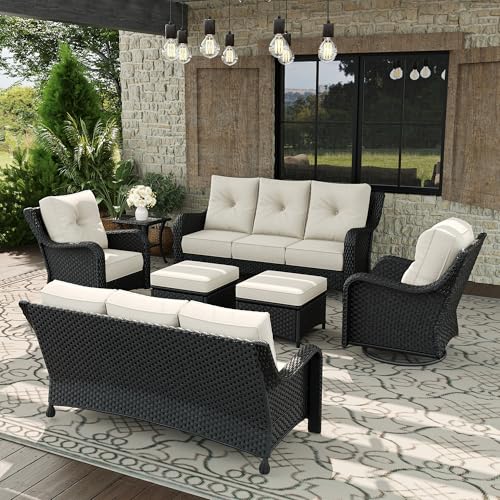 Aeeiua 7 Piece Outdoor Patio Furniture Set