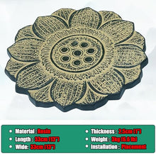 Elitix Stepping Garden Stone Lotus Flower Walkway Decorative Stone 1/2 /3/4/5/6 Pcs, 13" Pathway Stepping Garden Stone for Ourdoor Path, Dimensional Pond Courtyard Decor(Color:Flower b,Size:3pcs)