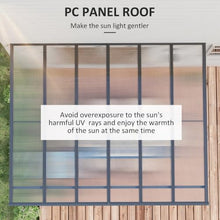 Outsunny 12' x 10' Outdoor Polycarbonate Pergola Hardtop Aluminum Gray