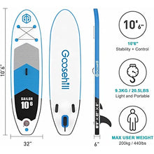 Generic Inflatable Standing Paddleboards 10'6"x32"x6" Thick, SCE Material, Backpack & Pump Blue/Green