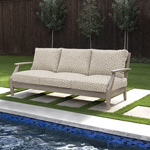 Mozaic Outdura Outdoor/Indoor Bench Cushion, 27in x 30in x 5in, Tan