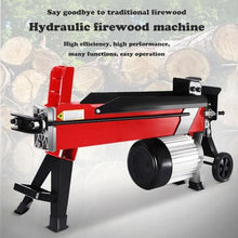 Electric Log Splitter, Hydraulic Wood Splitting Machine for Small to Medium Wood Burners, Efficient Firewood Splitting with Foot Switch and Cross Head