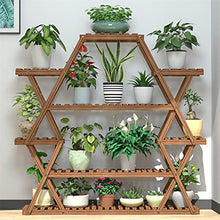 ZOCWJK Plant Stand Triangular Wood Plant Stand Indoor 6 Tier Flower Pot Holder Shelf Corner Display Rack,
