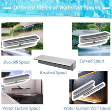 Stainless Steel Waterfall Spillway for Pond & Garden - Durable Wide Stream Water Feature Easy to Install for Backyard Rockery