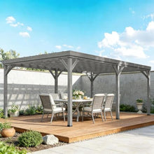 Wooden Pergola Kit with Vine Support for Backyard Shade and Climbing Plants