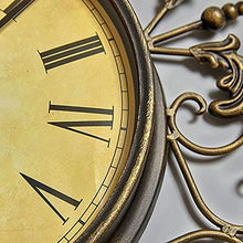 RJYYYDS Outdoor Wall Clock Weatherproof,8 Inches Garden Wall Clocks Outdoor Metal Garden Ornaments Outdoor,Quartz Clock Roman Numerals Beautiful snery