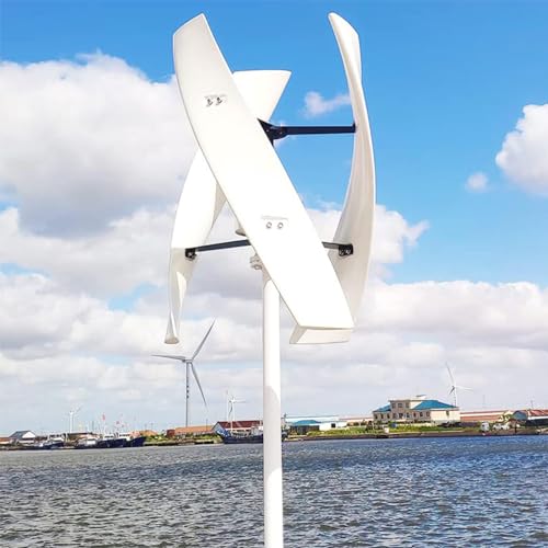 HENGCMM 12V 24V 48V Vertical Wind Turbine Alternative Energy System 3 Blades Wind Turbine Kit Controller High Efficiency and No Noise 3 Phase Ac Permanent Magnet Generator with Controller,9000W-12V