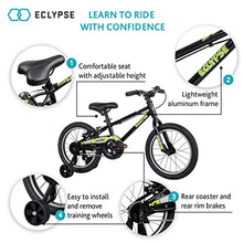 Eclypse Titan Kids Bike 16 Inch with Training Wheels Black