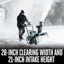 EGO Power+ 28" Electric Snow Blower, Cordless Self-Propelled 2-Stage, Includes (2) 56 V 12.0Ah Batteries and Dual Port Charger - SNT2807