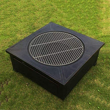 Outdoor Fire Pit Square Fire Pit Metal Fire Bowl Fireplace Backyard Patio Garden Stove for Camping, Outdoor Heating, Bonfire