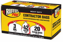 RUFFIES PRO Contractor Bags Clear 42-Gal 20-Pk