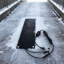 ZRUTIMI Snow-Melting Sidewalk mat, Anti-Slip Rubber Heating mat, with Power Cord, 2-inch/Hour Speed ice and Snow Heating mat, Suitable for Outdoor Staircase Steps, Sidewalk Lanes(50x240cm/20x95in)