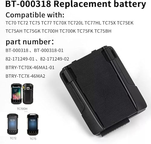 ANCBD 20-Pack Replacement Battery for Zebra Motorola Symbol TC70 TC75 Series 4500mAh/3.7V