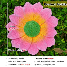 Resin Stepping Garden Stones 31cm Dia, Three-Dimensional Stepping Stone for Outdoor Walkway, Painted Decorative Stones Small, Landscaping Foot Stone