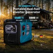 Konner & Sohnen KS 6000iEHS CO Dual Fuel Inverter Generator 6000W 120/240V
