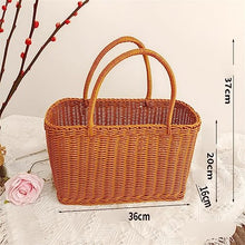 Picnic Baskets Fabric Portable Imitation Solid Basket, Shopping Basket, Picnic, Fruits and Vegetables，