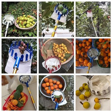 Fruit Picker Pole With Basket Telescoping, 13FT 16 20 23 29 33 Feet Metal Apple Pear Gatherer Harvest Tool For Lemons Coconut Fruit Tree Pomelo Cherry Picking, Adjustable, With Bag ( Color : B , Size