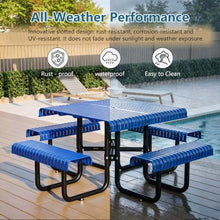 KEIKI Heavy Duty Outdoor Picnic Dining Table and Chairs Bench Set for 4-8