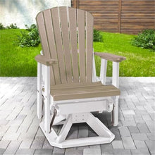 American Furniture Classics OS Home and Office Model 510WWWT Fan Back Swivel Glider in WeatherWood with a White Base