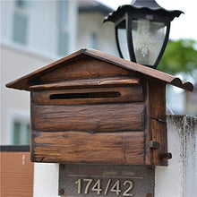 Manual Outdoor Mailbox Gardening Long Wood Villa Mailboxes Wall Outdoor Bar Decoration Mailbox Inbox