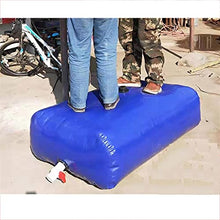 Gzhenh Folding Water Container, Outdoor Folding Water Bag Car Water Carrier Container with Spigot Water Leak Proof for Sport Camping Hiking Picnic BBQ (Color : Blue, Size : 3000L/2.5x1.5x0.8M)