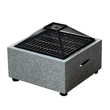 Fire Pit Outdoor fire Pit Table, Square Wood-Burning fire Pit on Home Terrace, Outdoor Charcoal smokeless Grill