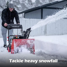 PowerSmart 24-Inch Gas Snow Blower with 212cc Engine, Electric Start, and 6 Forward/2 Reverse Speeds, Two-Stage, Self-Propelled Snow Blower with LED Lights