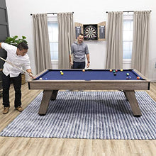 American Legend Brookdale 90” Billiard Table with Rustic Wood Finish Blue
