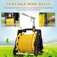 Long-lasting PP Water Pipe Storage Rack with Hose Reel Cart, Portable Small Hose Mobile, Easy to Store Hose Reel (Hose Cart+35m Pipe)