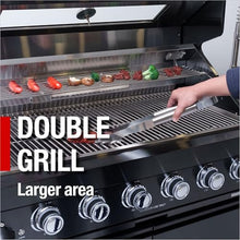 46-Inch Outdoor Gas Grill with Infrared Rear Burner, Rotisserie Kit, LED Light Control Knobs, Double Drawers, Pull-Out Grease Tray, Side Burner, Halogen Grill Lights, Granite Countertops (Black)