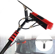 3.6-11M Window Cleaning Pole, Water Fed Telescopic Brush Telescopic Water Fed Pole Brush Outdoor Window Cleaner Glass Solar Panel Cleaning Brush and Pole System,Cleaning Photovoltaic (30FT/9M)