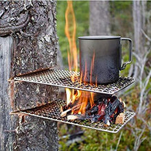 Camping Grill Grate Stainless Steel Mesh Grill Bushcraft Grill Camping Rack for Fire Cooking BBQ Backpacking Campfire Rated (Color : A Size : Square) (A Round)